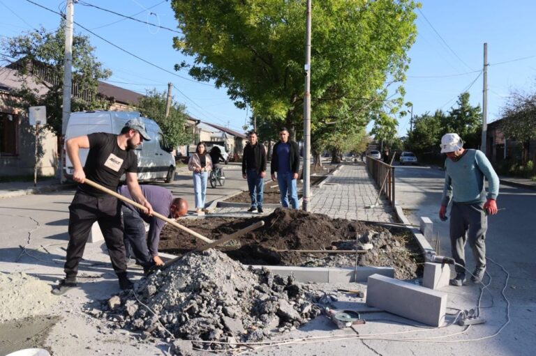 ახალქალაქში, მიქაელ  სარგისიანის ქუჩაზე ახალი სკვერი ეწყობა