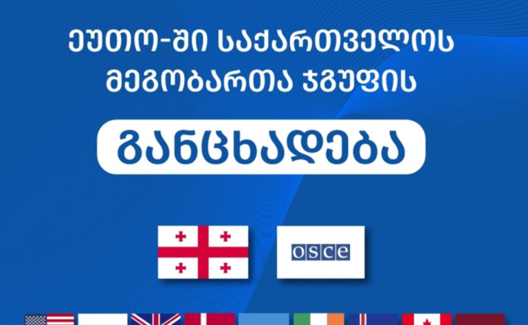 ეუთო-ში საქართველოს მეგობართა ჯგუფი განცხადებას ავრცელებს