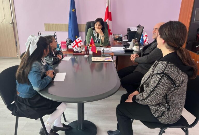 ნინოწმინდის მუნიციპალიტეტის მერი ორლოვკის საჯარო სკოლის მასწავლებელსა და მოსწავლეებს შეხვდა