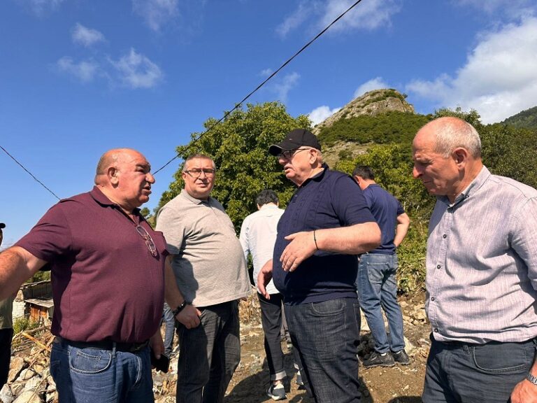 სამცხე-ჯავახეთის სახელმწიფო რწმუნებული ადიგენის მუნიციპალიტეტში,  სტიქიის ზონაში არსებულ ვითარებას გაეცნო