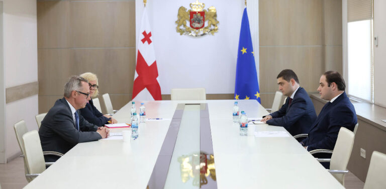 საქართველოს მთავრობის ადმინისტრაციის უფროსი ლევან ჟორჟოლიანი გერმანიის ელჩ პეტერ ფიშერს შეხვდა