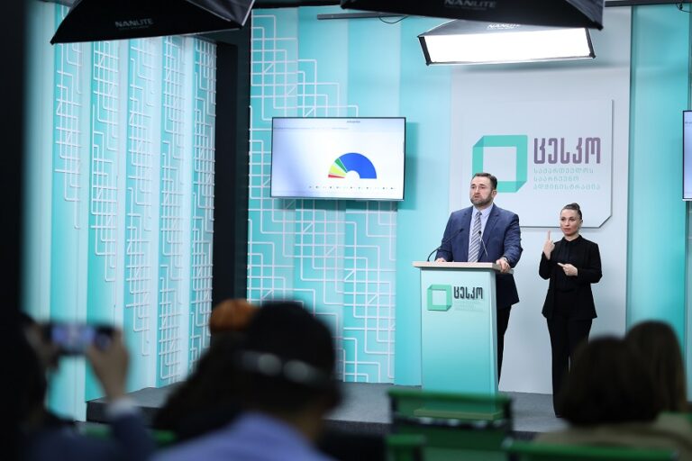 ცესკოს თავმჯდომარემ 4 ოქტომბრის არჩევნების პირველადი წინასწარი შედეგები წარადგინა