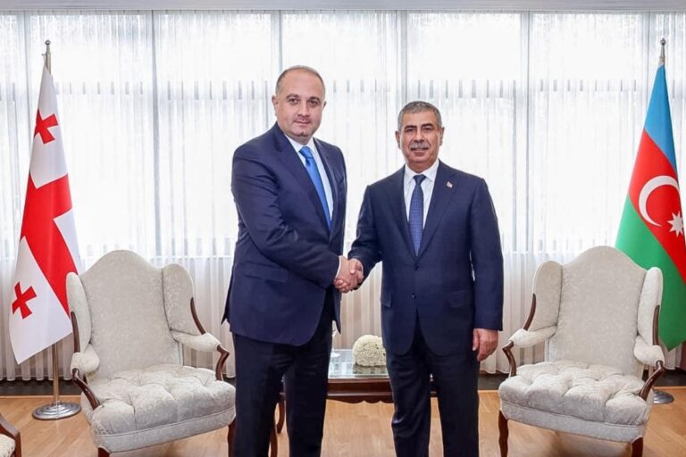 საქართველოს თავდაცვის მინისტრი, თავდაცვის სამმხრივი მინისტერიალის ფარგლებში, აზერბაიჯანელ კოლეგას შეხვდა