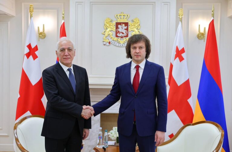 საქართველოს პრემიერ-მინისტრი სომხეთის პრეზიდენტს შეხვდა