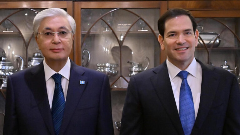 აშშ-ის სახელმწიფო დეპარტამენტი – მარკო რუბიომ და ყაზახეთის პრეზიდენტმა შეხვედრაზე განიხილეს ინვესტიციების შესაძლებლობების გაფართოება, ასევე თანამშრომლობის გაძლიერება