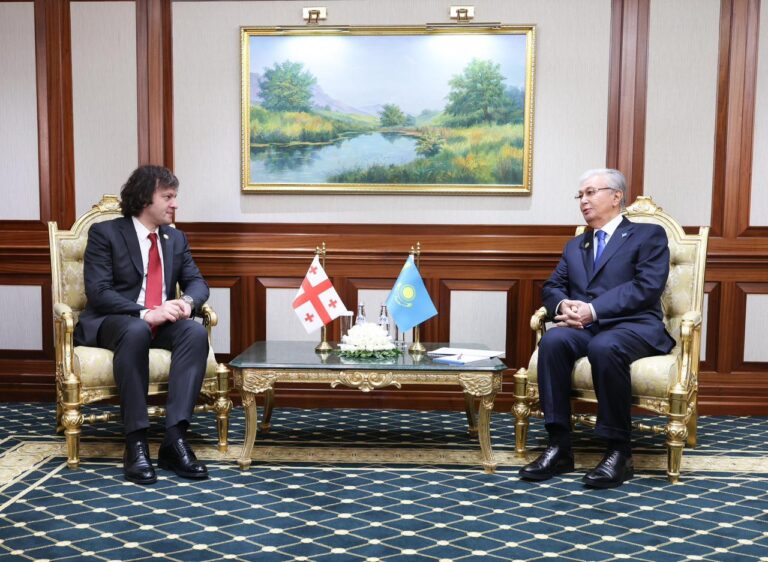 ირაკლი კობახიძე ყაზახეთის პრეზიდენტს, ყასიმ-ჟომარტ ტოყაევს შეხვდა