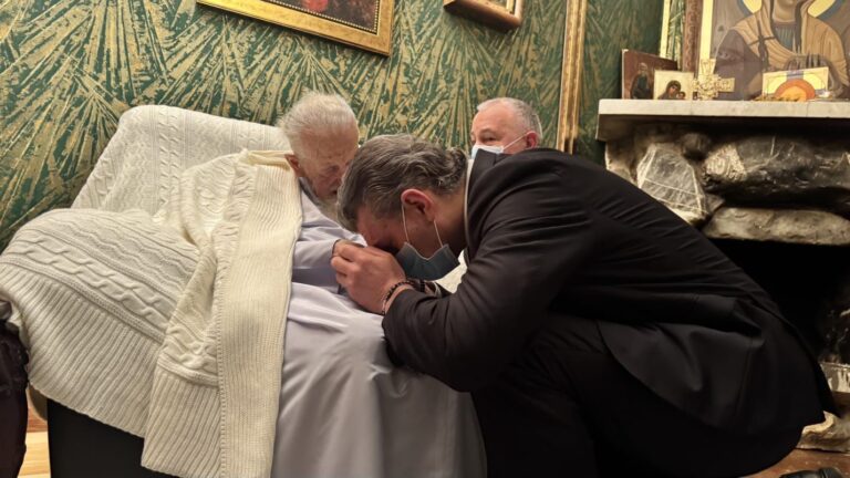 მიხეილ ყაველაშვილი სრულიად საქართველოს კათოლიკოს-პატრიარქს, ილია მეორეს დაბადების დღის მისალოცად საპატრიარქოში ესტუმრა