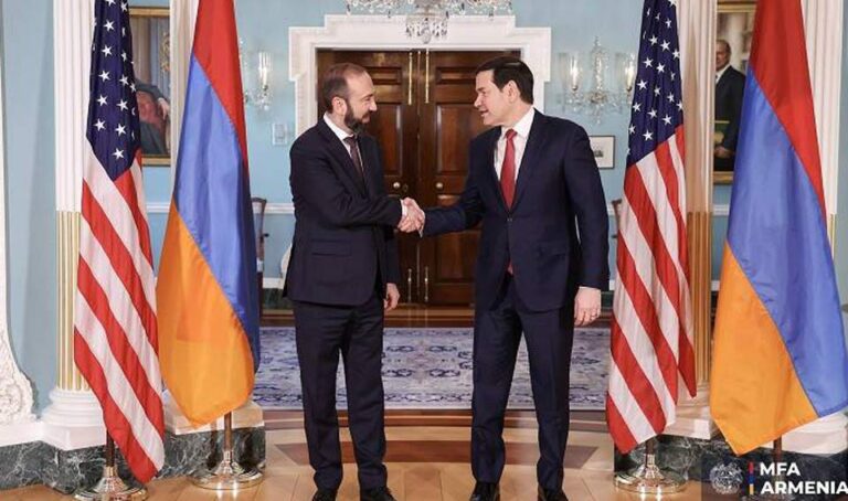 ვაშინგტონში მარკო რუბიოსა და სომხეთის საგარეო საქმეთა მინისტრის, არარატ მირზოიანის შეხვედრა გაიმართა