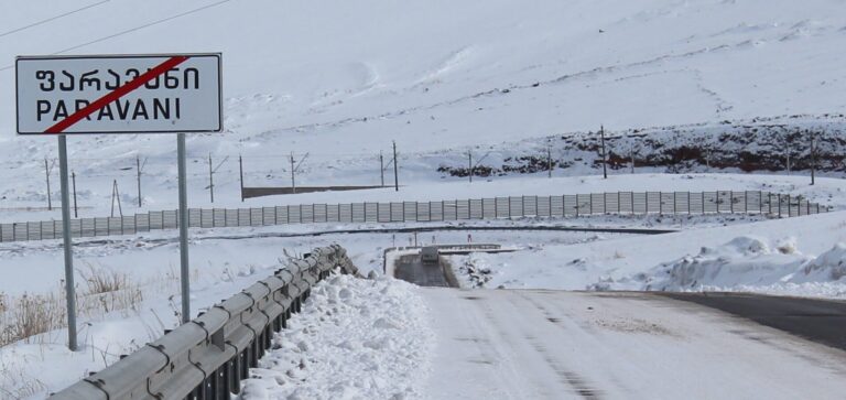 ინტენსიური თოვისა და ქარბუქის გამო, ფარავნის უღელტეხილზე ყველა სახის ავტოტრანსპორტის მოძრაობა აიკრძალა