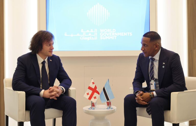 ირაკლი კობახიძე ბოცვანის რესპუბლიკის პრეზიდენტს, დუმა გიდეონ ბოკოს შეხვდა