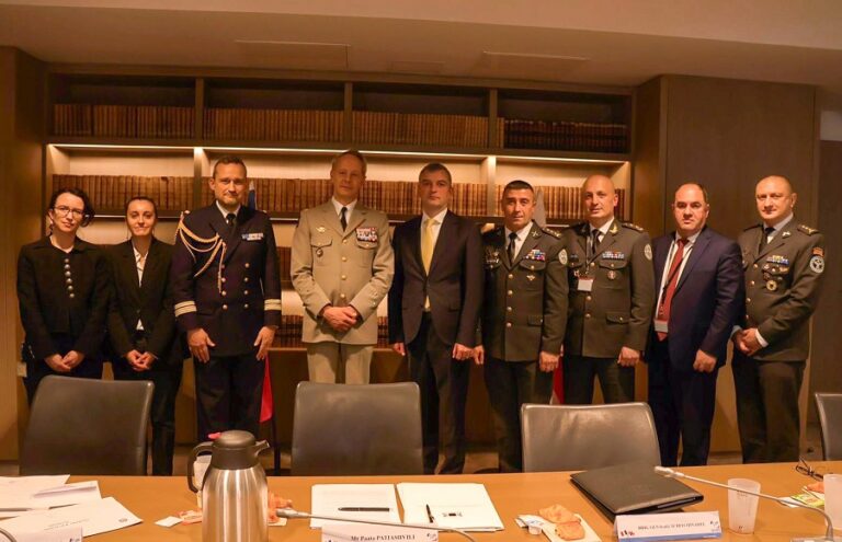 საქართველოს თავდაცვის მინისტრის პირველი მოადგილე სამუშაო ვიზიტით საფრანგეთის რესპუბლიკაში  ქართულ-ფრანგული სტრატეგიული დიალოგის ფორმატში იმყოფებოდა