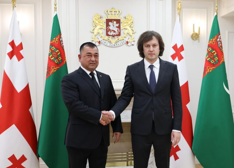 ირაკლი კობახიძე თურქმენეთის მინისტრთა კაბინეტის თავმჯდომარის მოადგილეს, ნოკერგული ატაგულიევს შეხვდა
