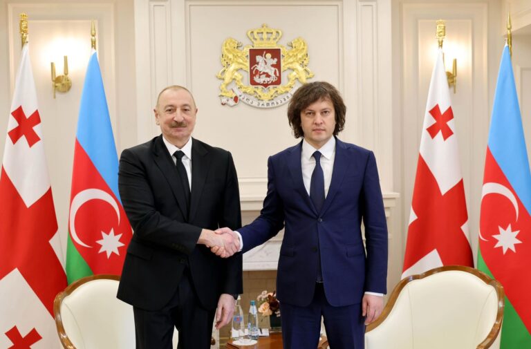ირაკლი კობახიძე აზერბაიჯანის პრეზიდენტს, ილჰამ ალიევს შეხვდა