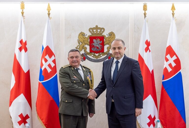 საქართველოს თავდაცვის მინისტრმა სლოვაკეთის შეიარაღებული ძალების გენერალური შტაბის უფროსს უმასპინძლა