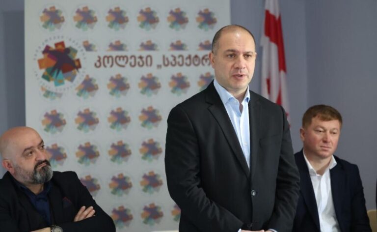 განათლების მინისტრი საჩხერეში კოლეჯ „სპექტრის“ ფილიალის თანამშრომლებს შეხვდა