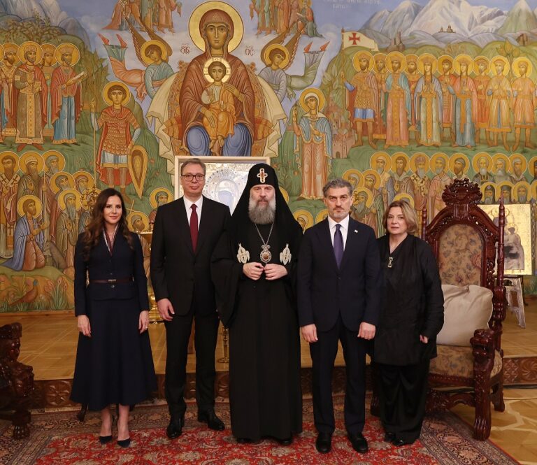 საქართველოსა და სერბეთის პრეზიდენტები მეუღლეებთან ერთად სრულიად საქართველოს კათოლიკოს-პატრიარქს, შიო III-ს შეხვდნენ