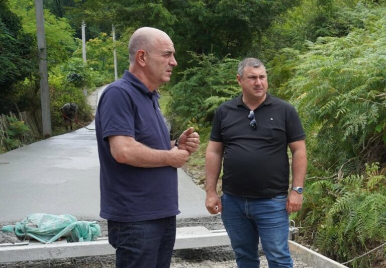 ვანის მერი ალექსანდრე გოგორიშვილი მუნიციპალიტეტში მიმდინარე ინფრასტრუქტურული პროექტების განხორციელებას გაეცნო