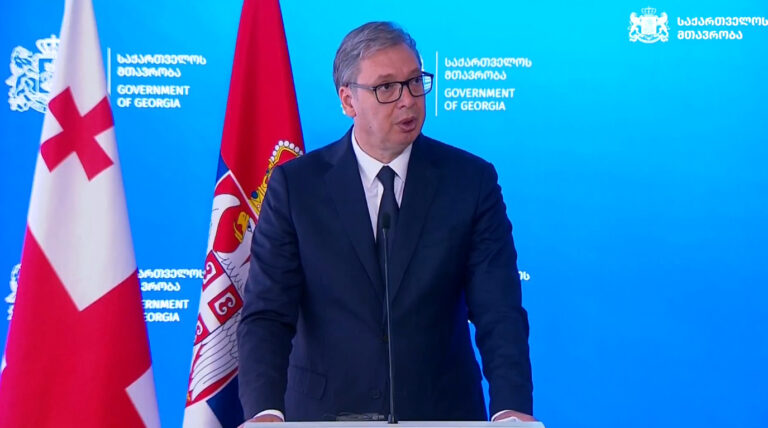 ალექსანდარ ვუჩიჩი: სერბეთის რესპუბლიკა აღიარებს საქართველოს მიღწევებს, 2012 წლიდან დღემდე საქართველომ საოცარი შედეგები აჩვენა