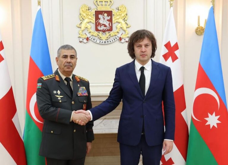 ირაკლი კობახიძე აზერბაიჯანის რესპუბლიკის თავდაცვის მინისტრს, ზაქირ ჰასანოვს შეხვდა